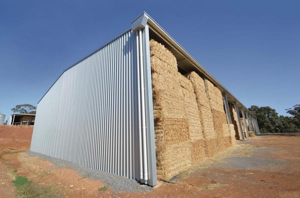 hay bale shed