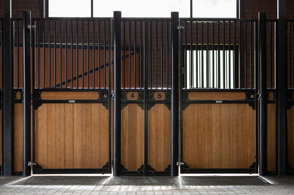 timber and black stables interior 