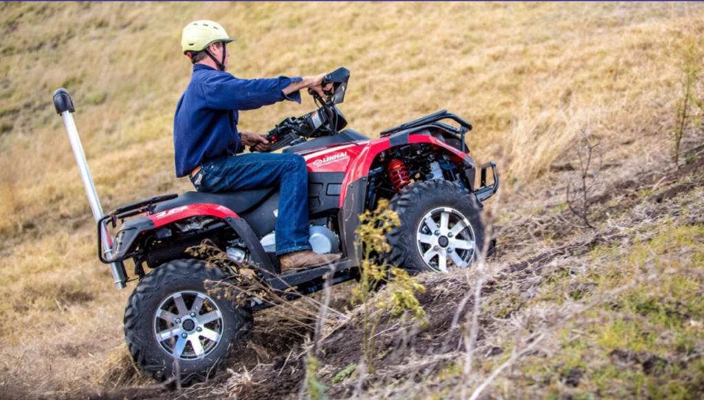 farmer on quad bike 