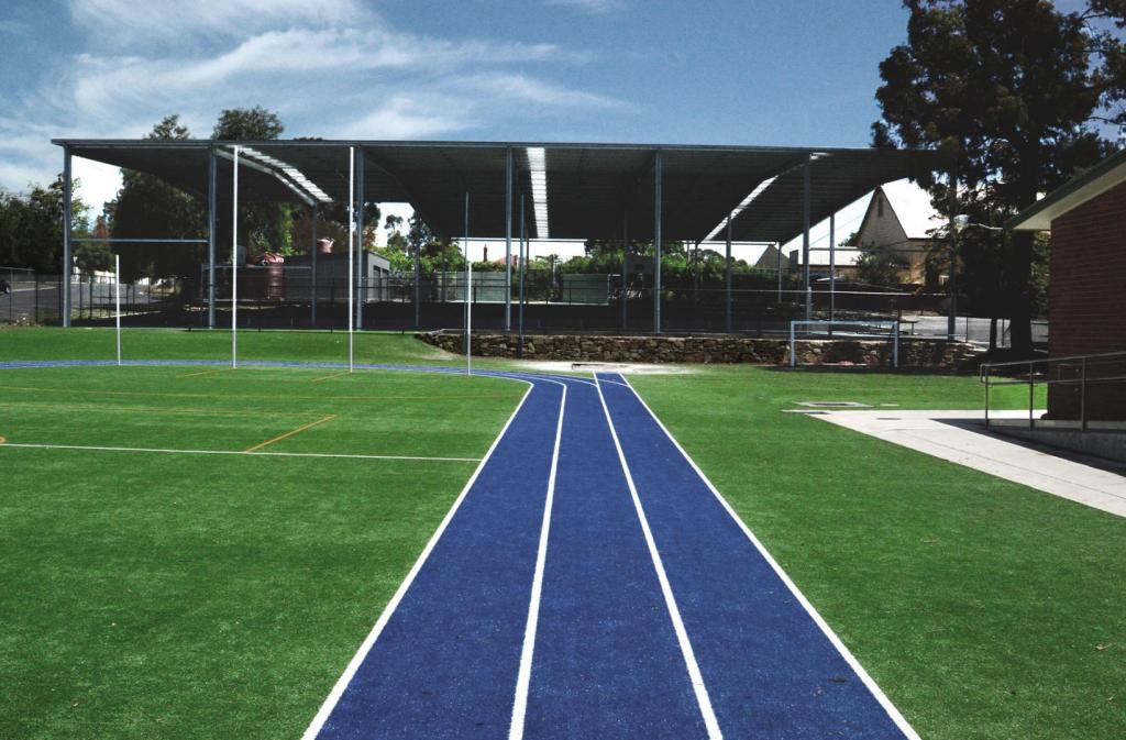 ball court cover near athletics track 