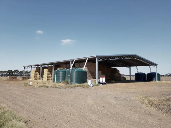 hay bale shed