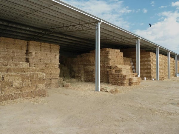 hay bale shed