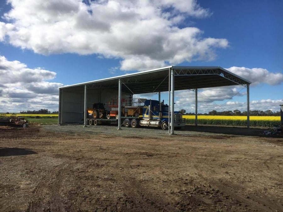 Hot dipped galvanised shed