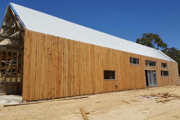 timber clad houses