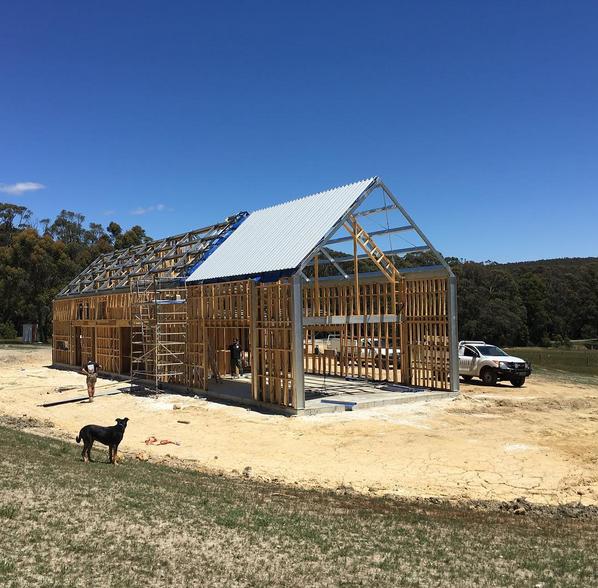 timber clad houses