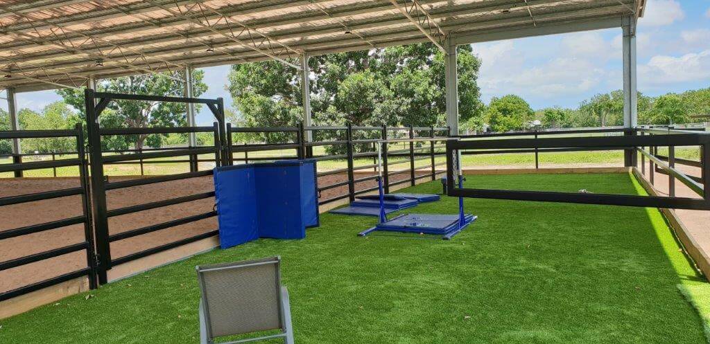 Indoor dressage arena