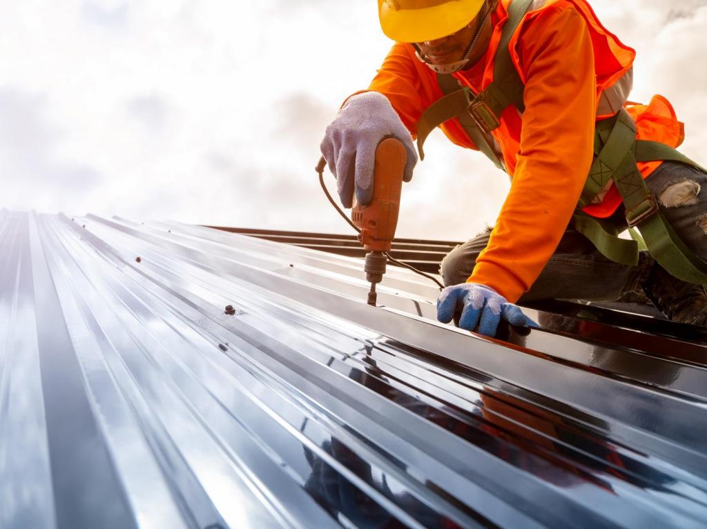 Man working on roof 