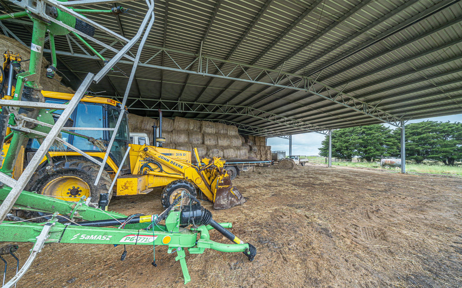 David and Lyn Parish hay shed