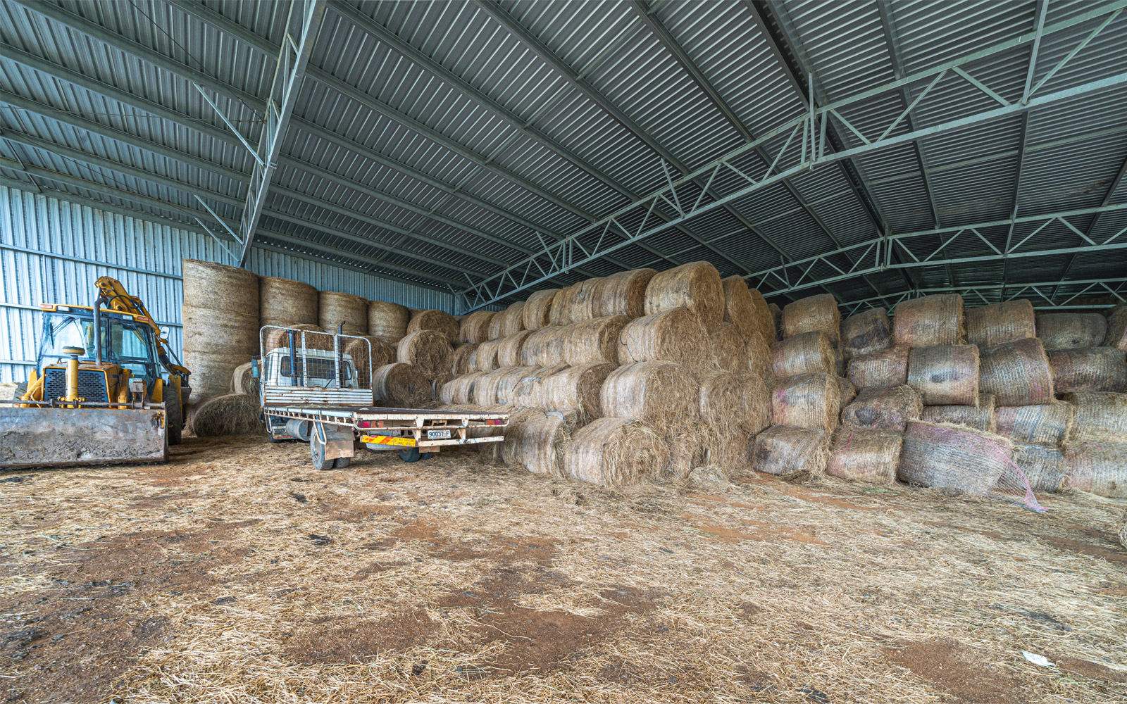 David and Lyn Parish hay stack