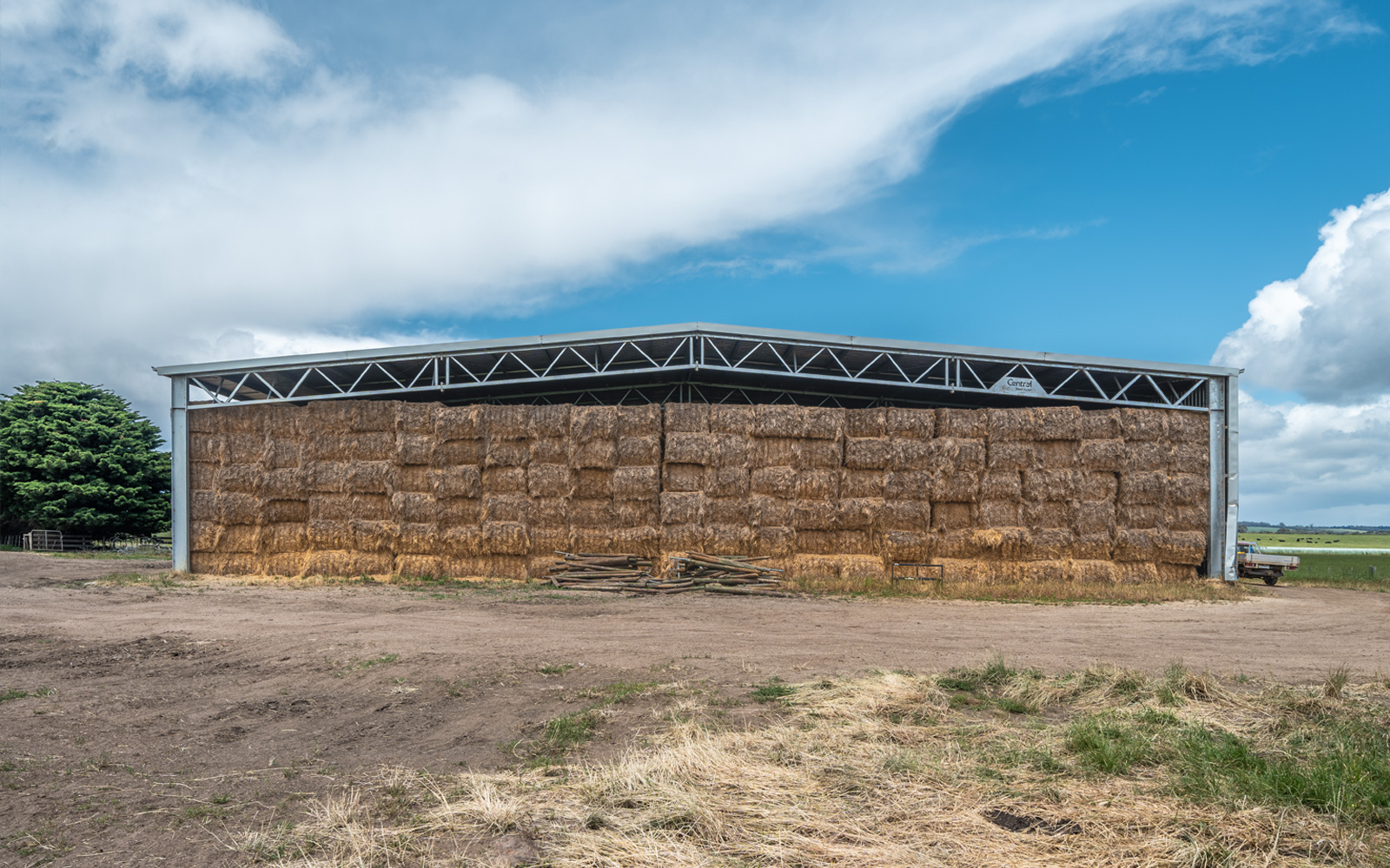 David and Lyn Parish hay shed