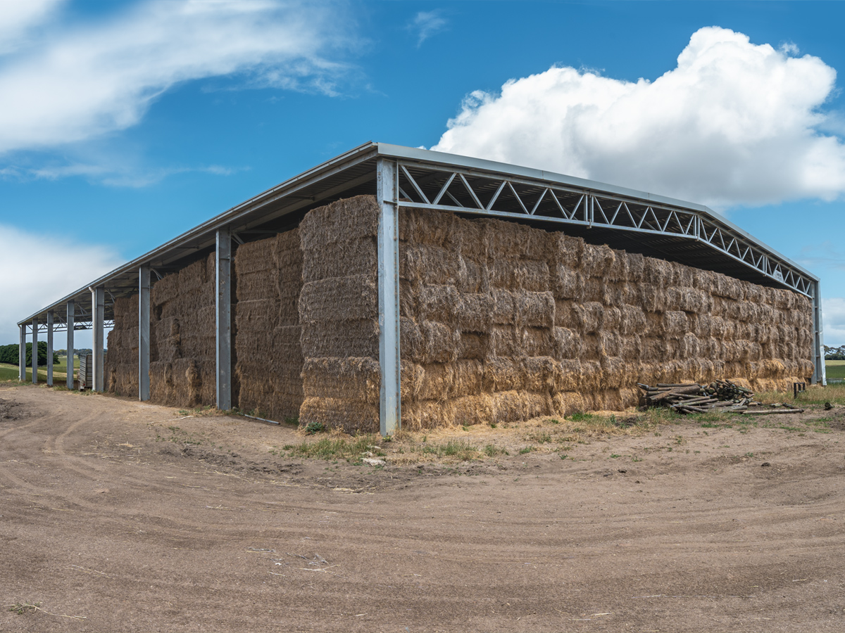 David and Lyn Parish hay shed