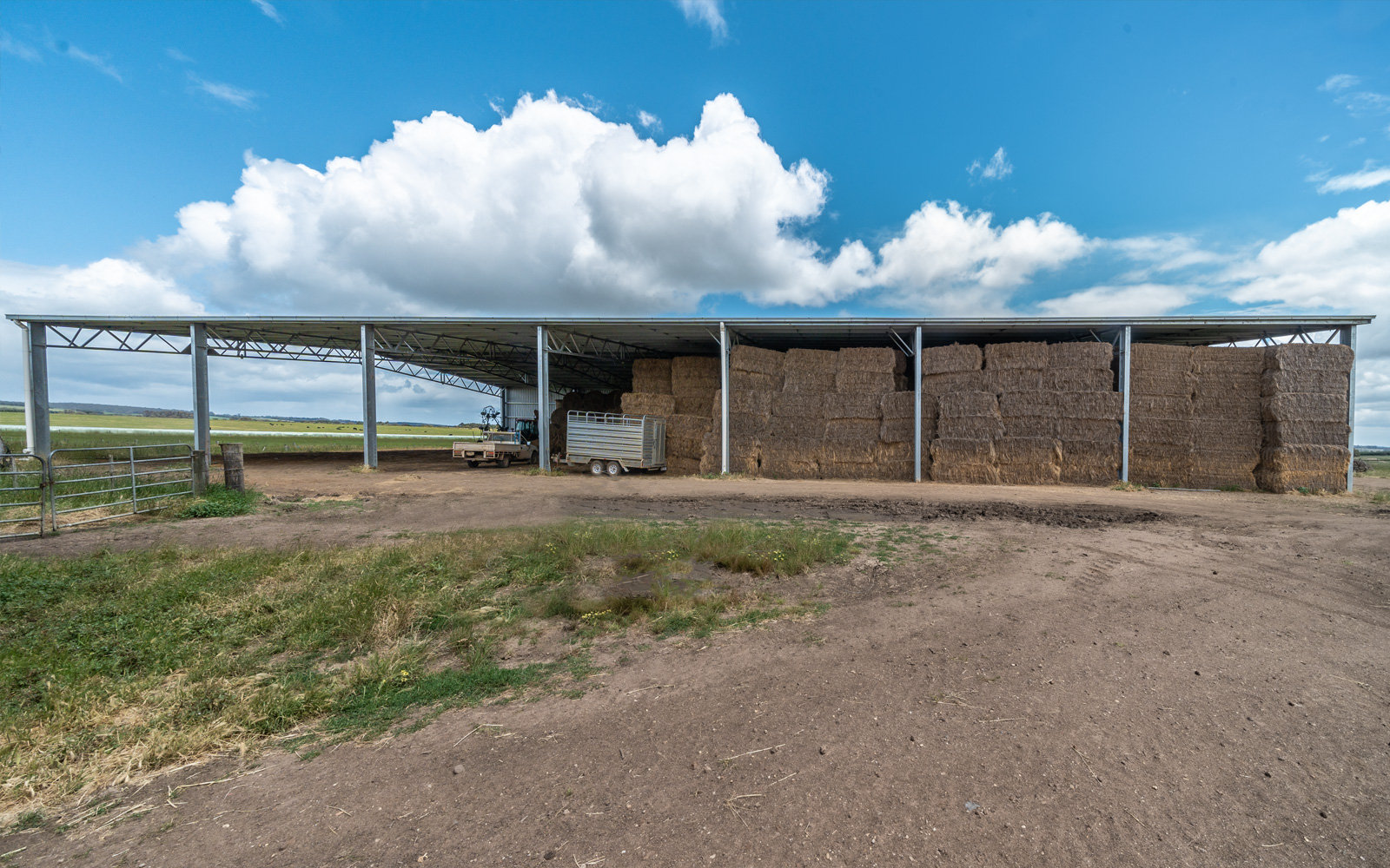 David and Lyn Parish hay shed