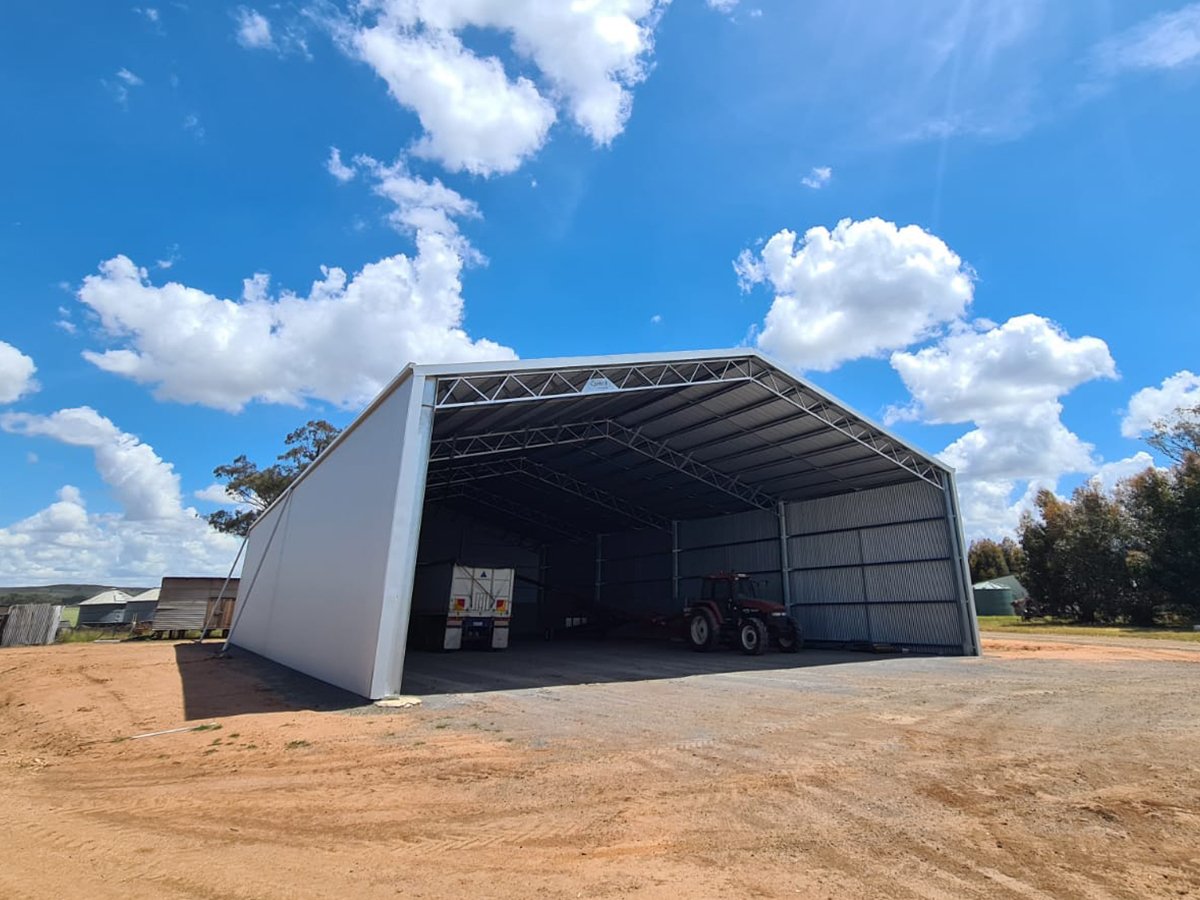 Wes Polkinghorne bulk storage shed