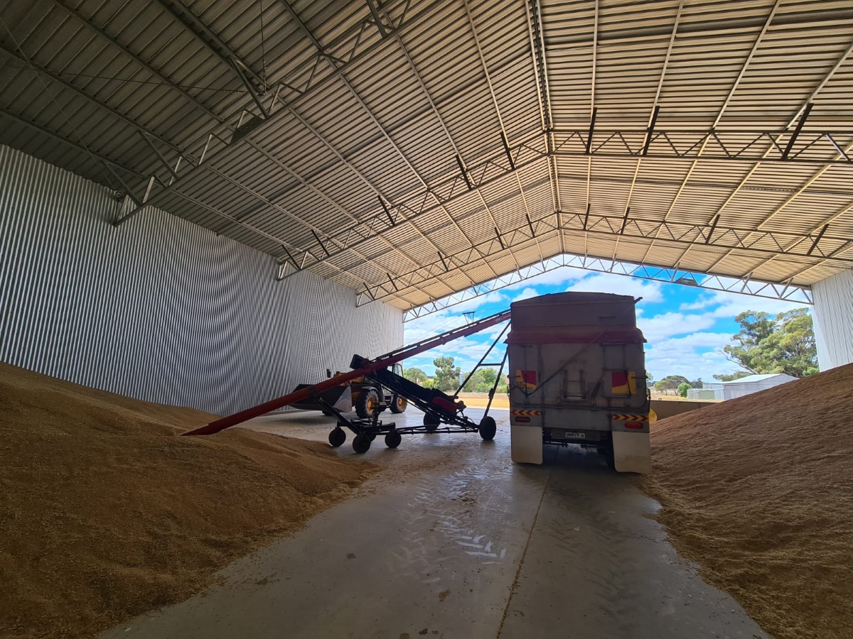 Shaun Polkinghorne bulk storage shed