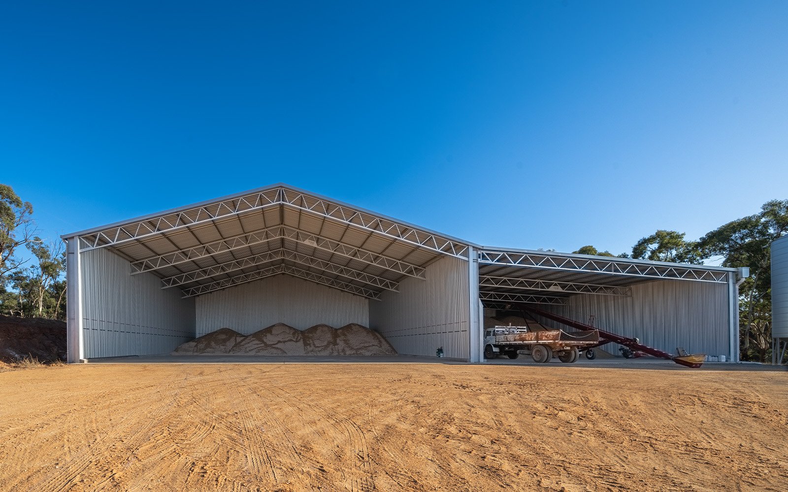 Farm storage shed