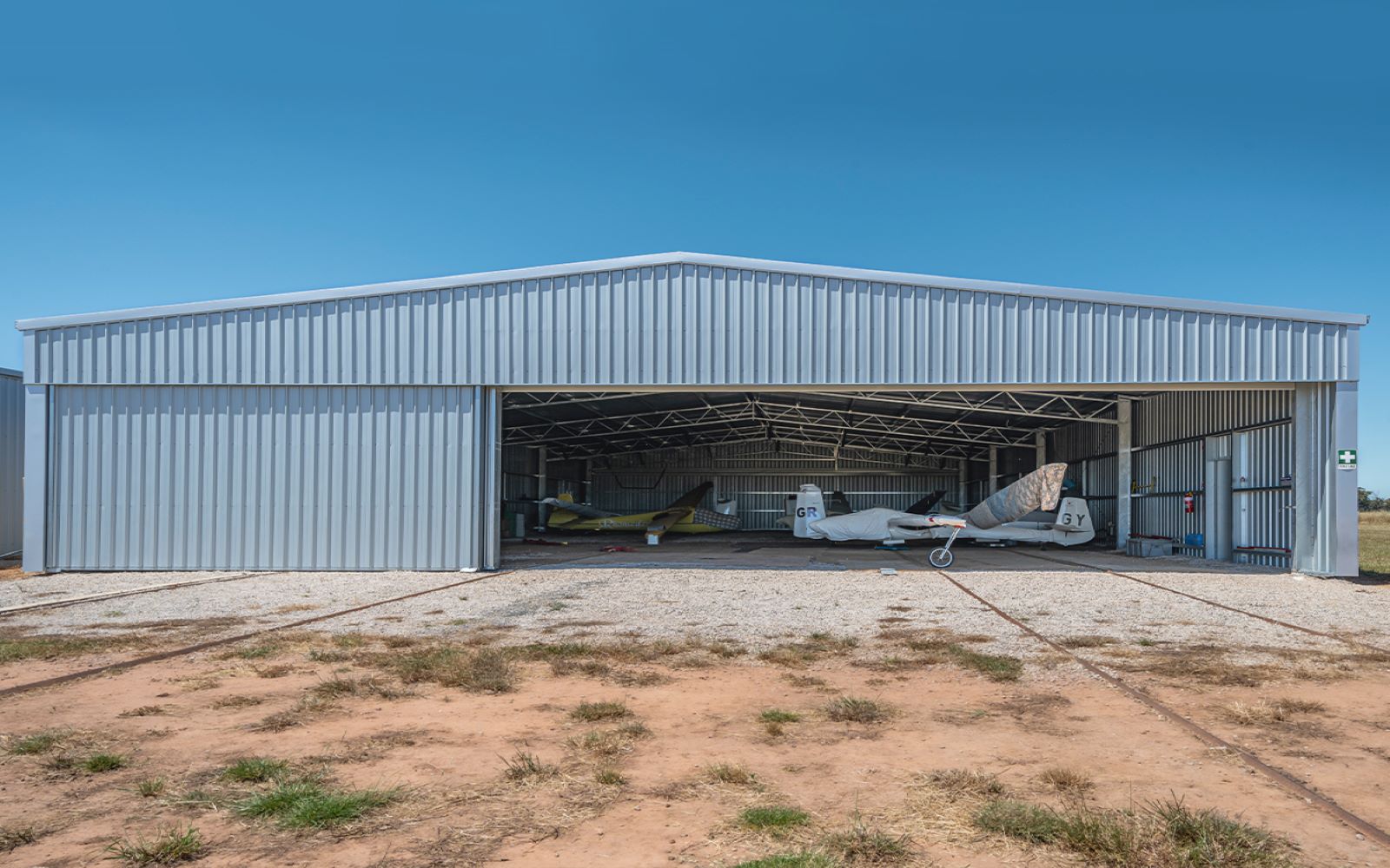 Bendigo Gliding Club helicopter hangar