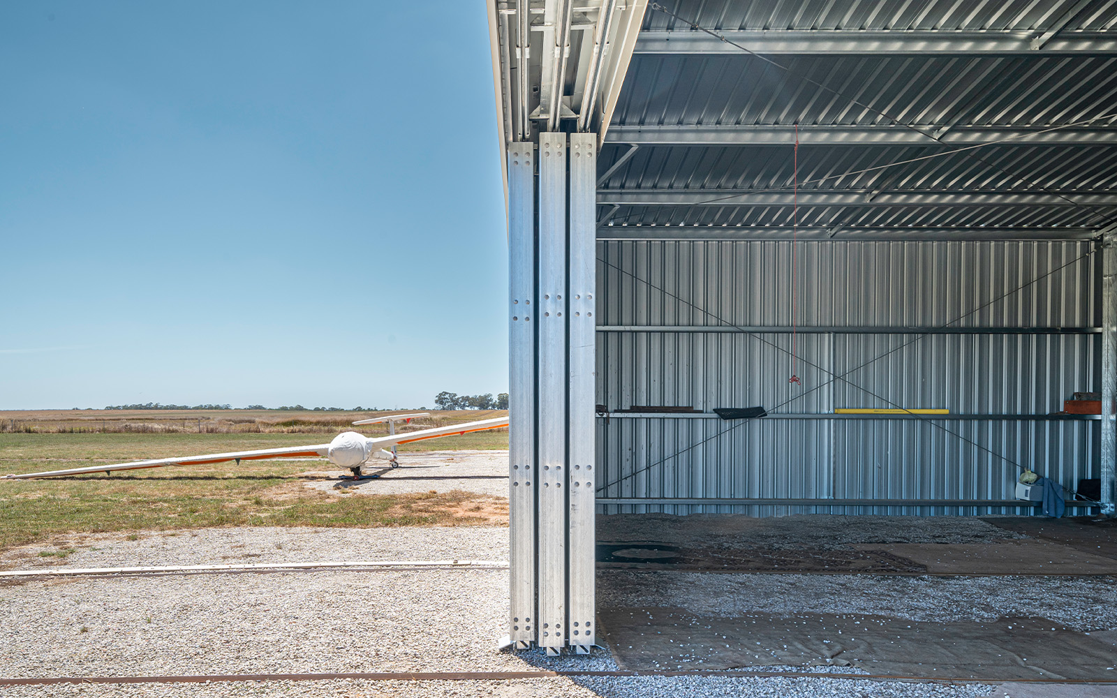 Bendigo Gliding Club aircraft club shed