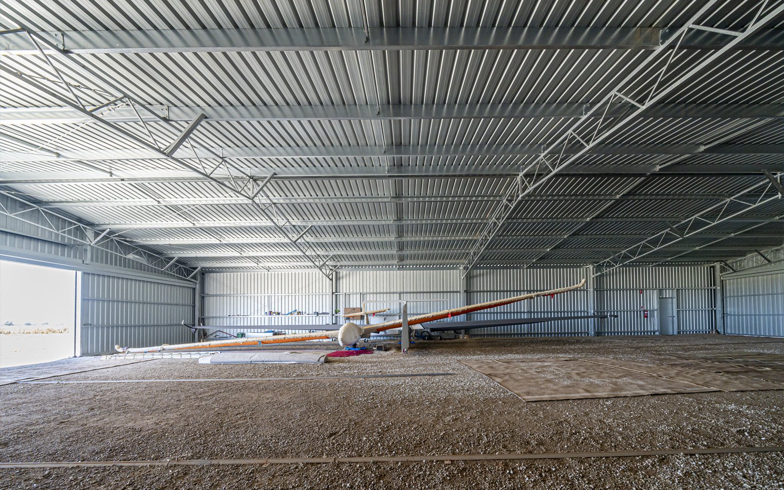 Bendigo Gliding Club aircraft shed