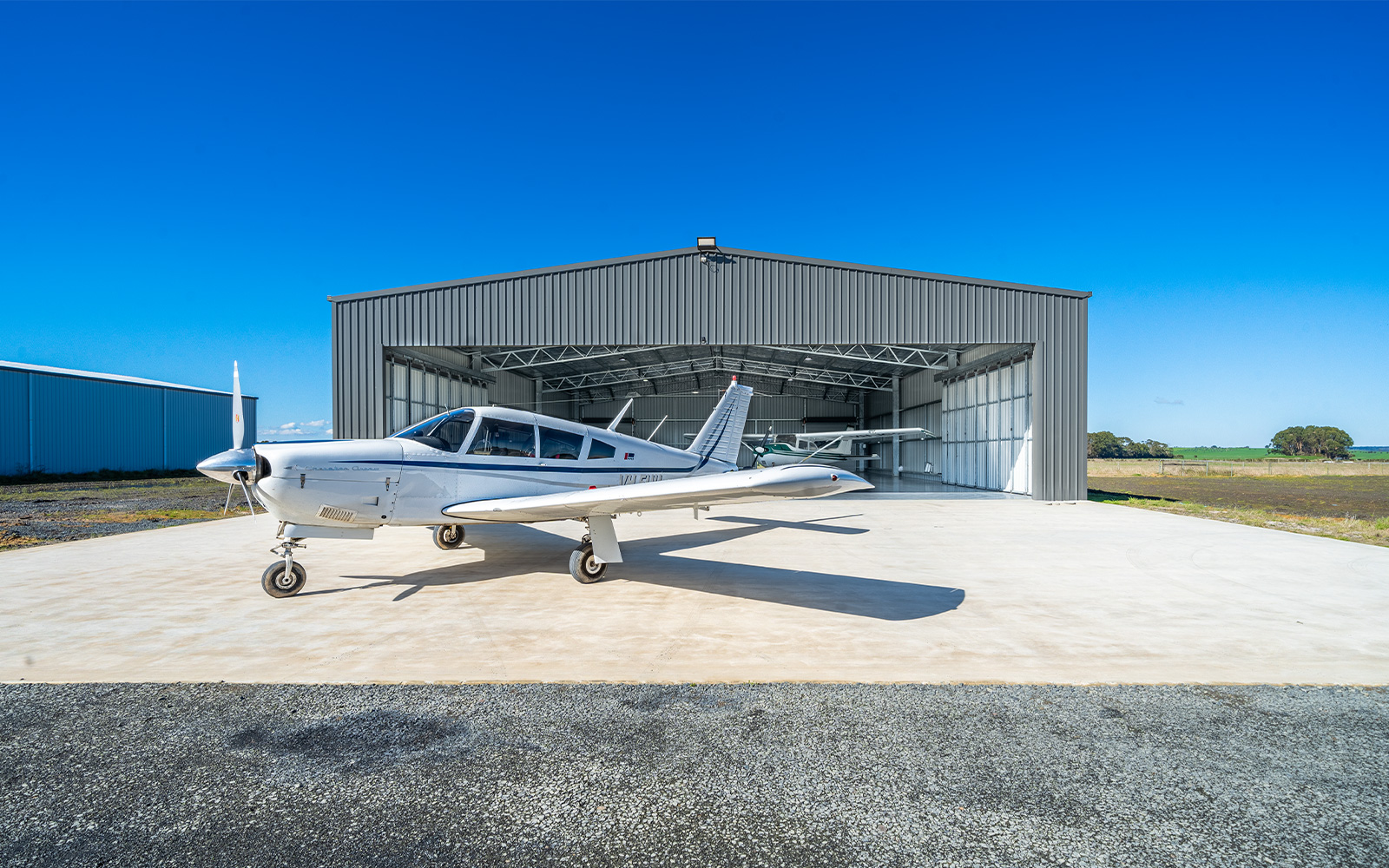 Jess Bailey aircraft hangar