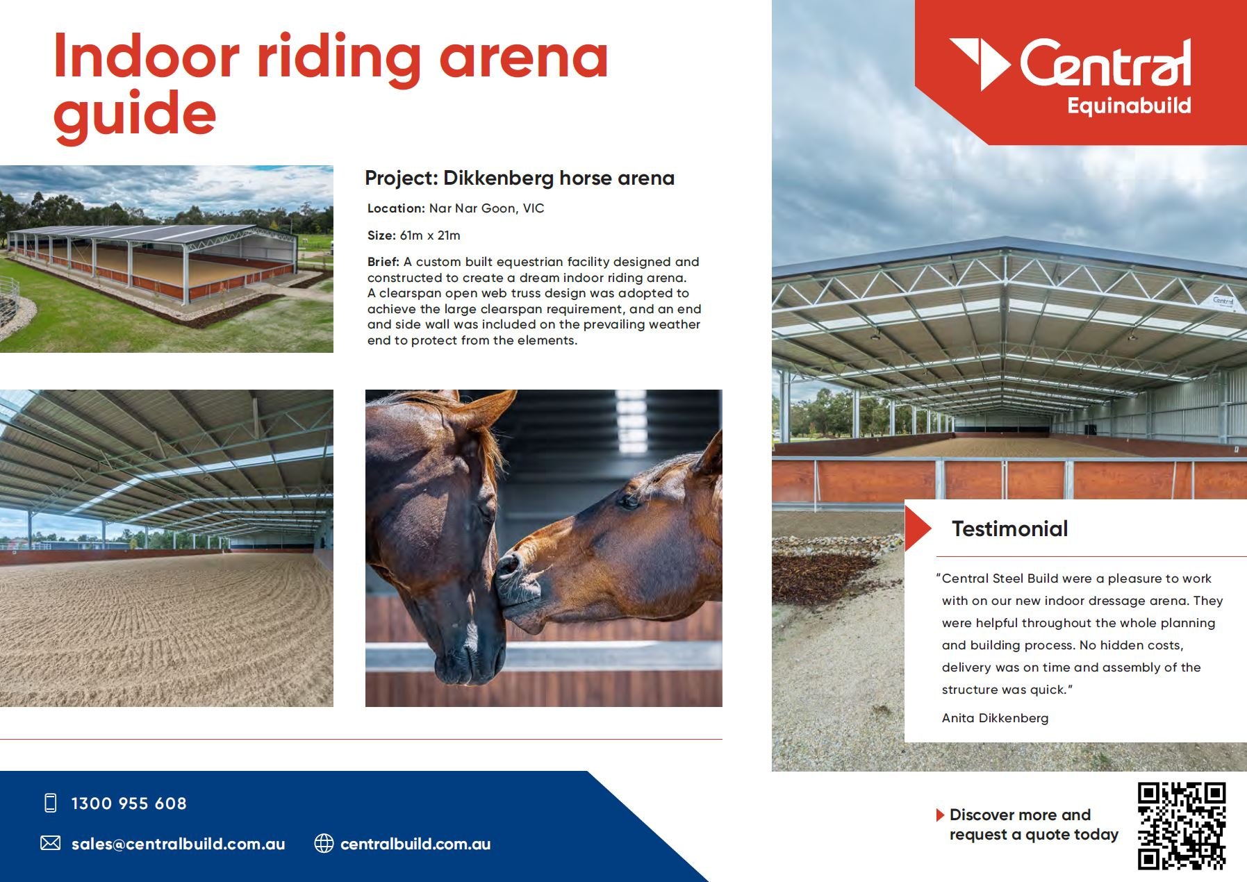 Indoor riding arena flyer front