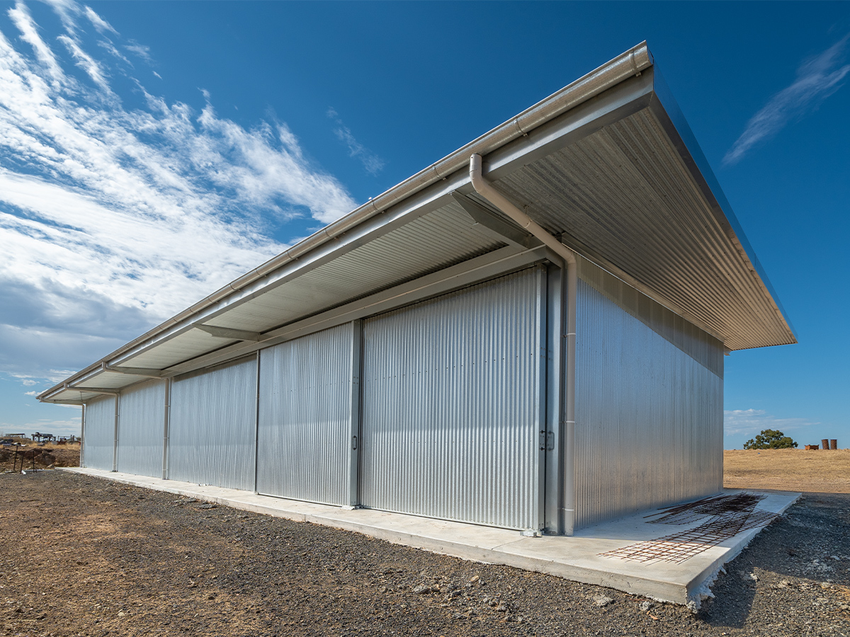 Michael Munro architectural portal framed shed