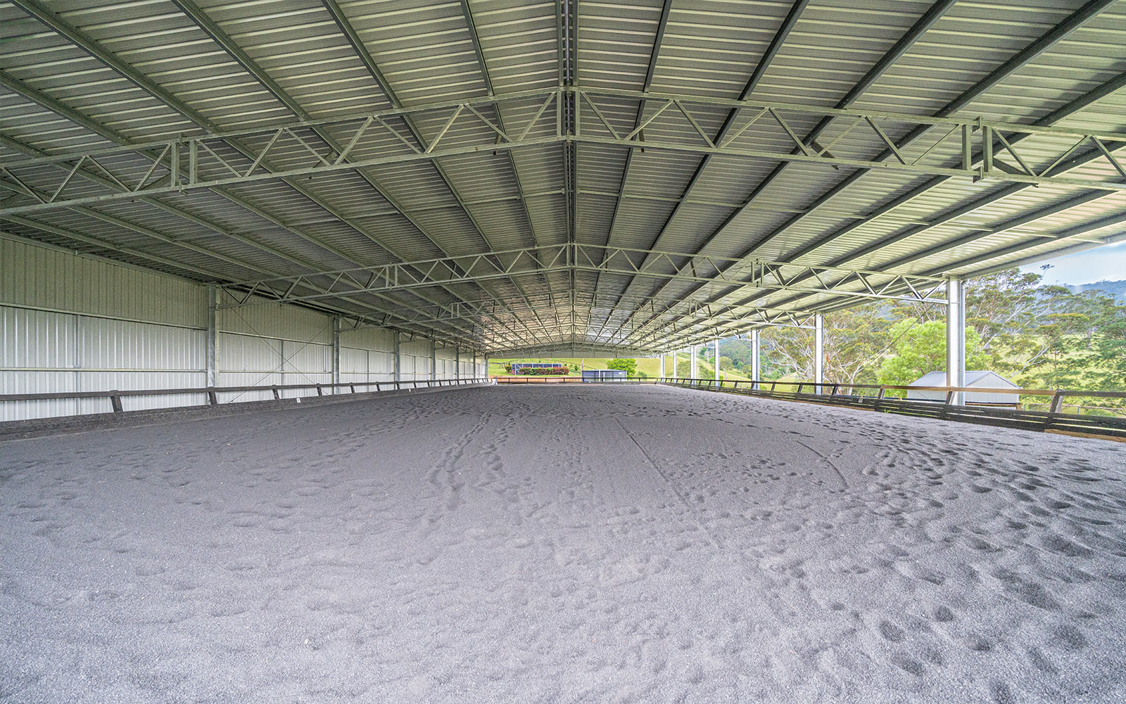 Horse arena shed cover