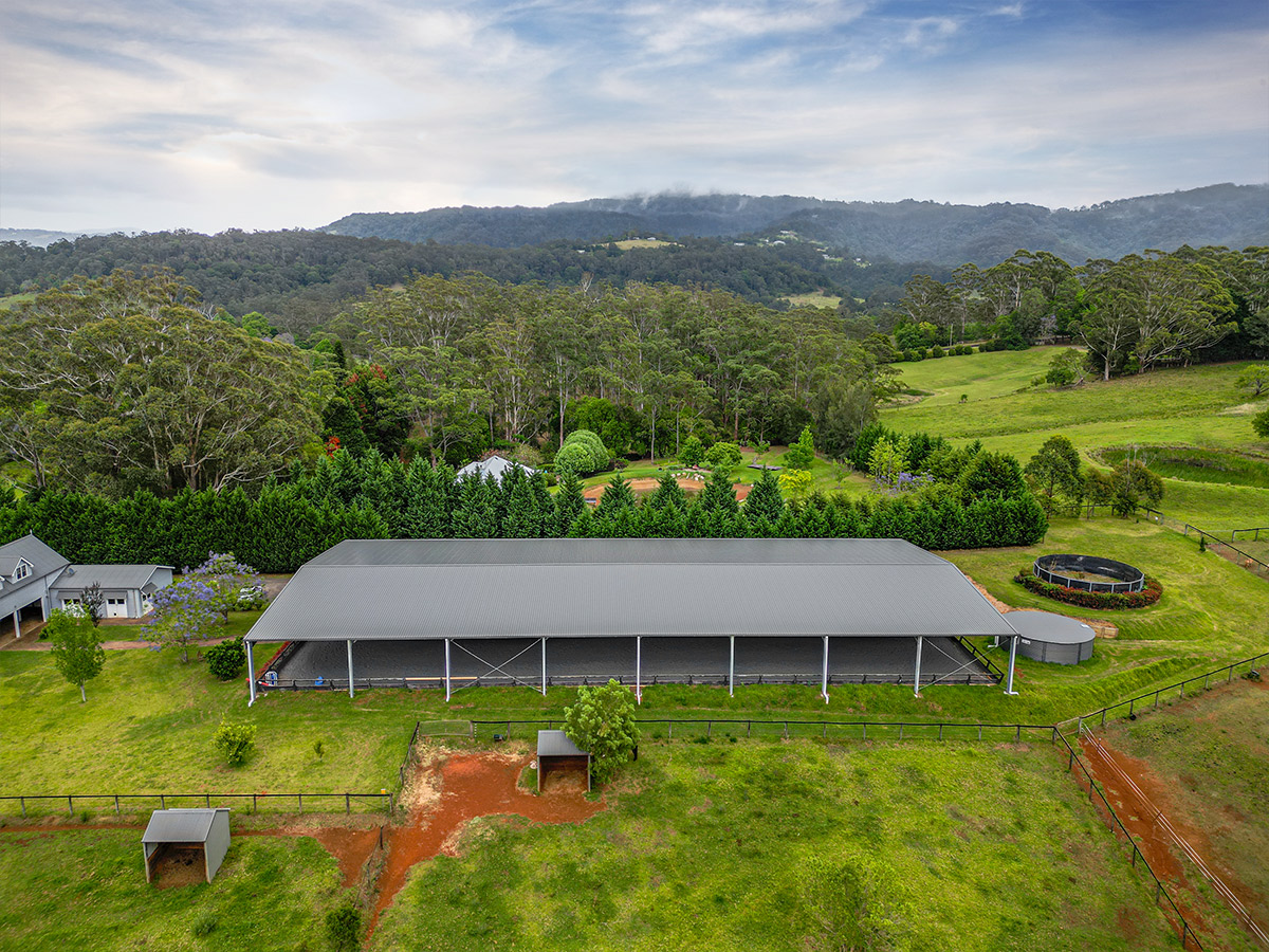 Indoor dressage arena