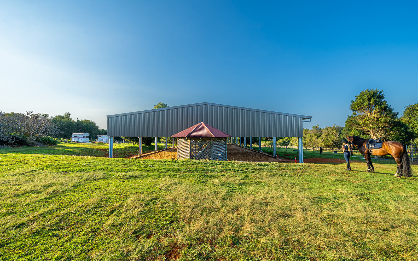 Dawn McKenzie indoor dressage arena