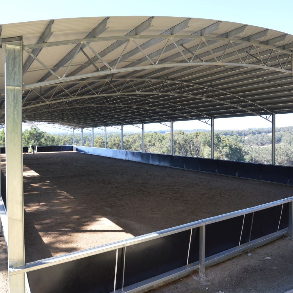 Indoor dressage arena