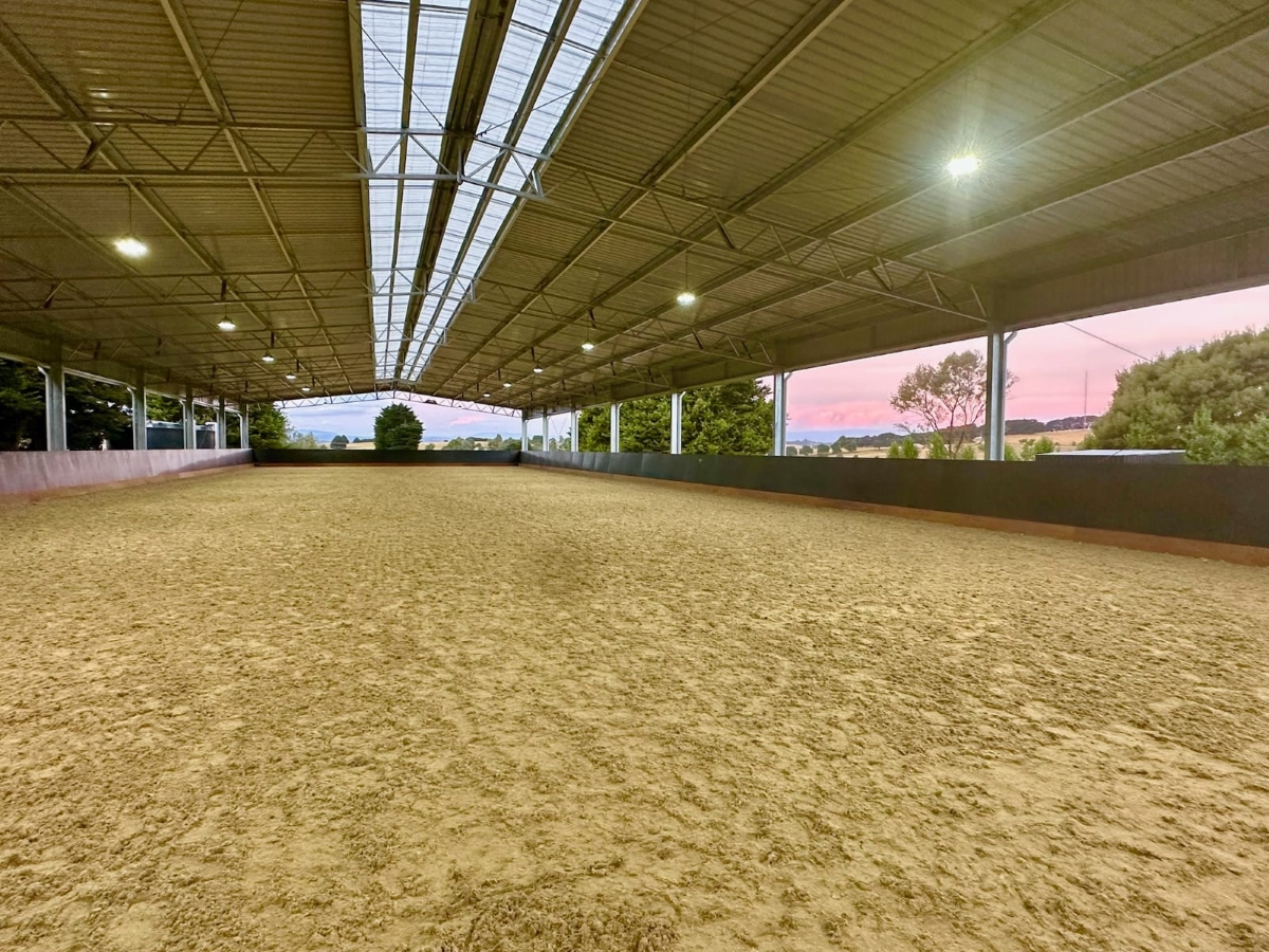 Kate Brooks indoor dressage arena