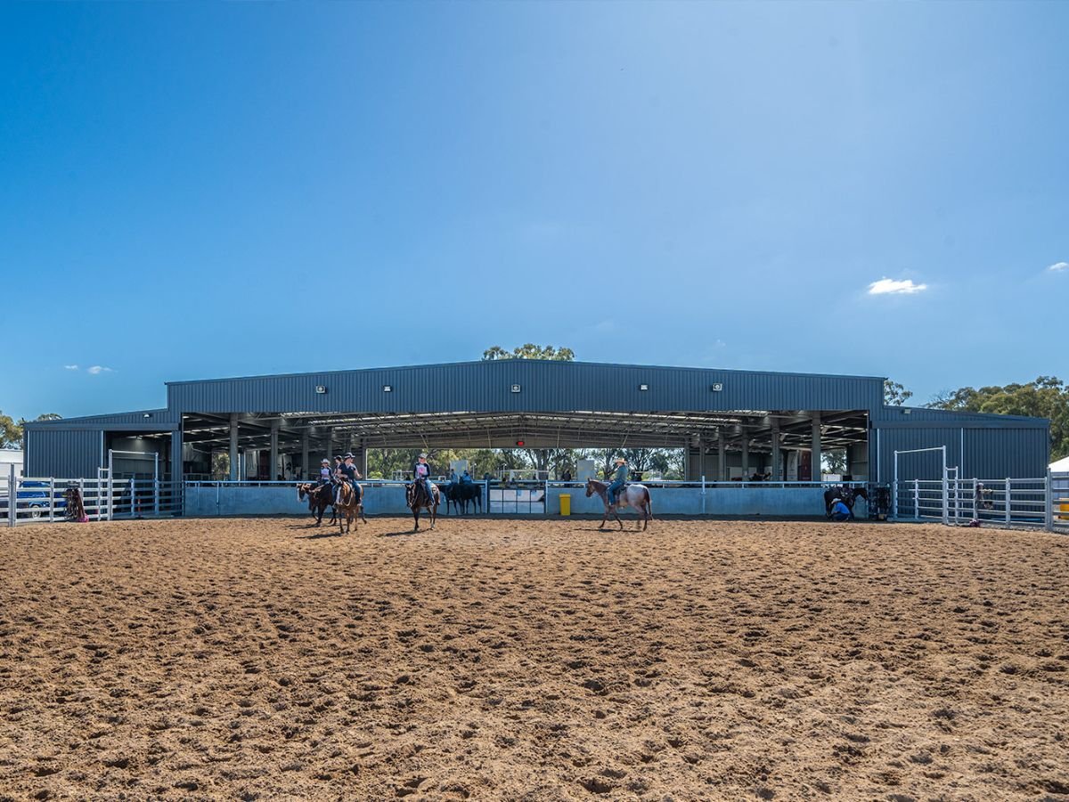 Leanne and Martin Moran western riding arena