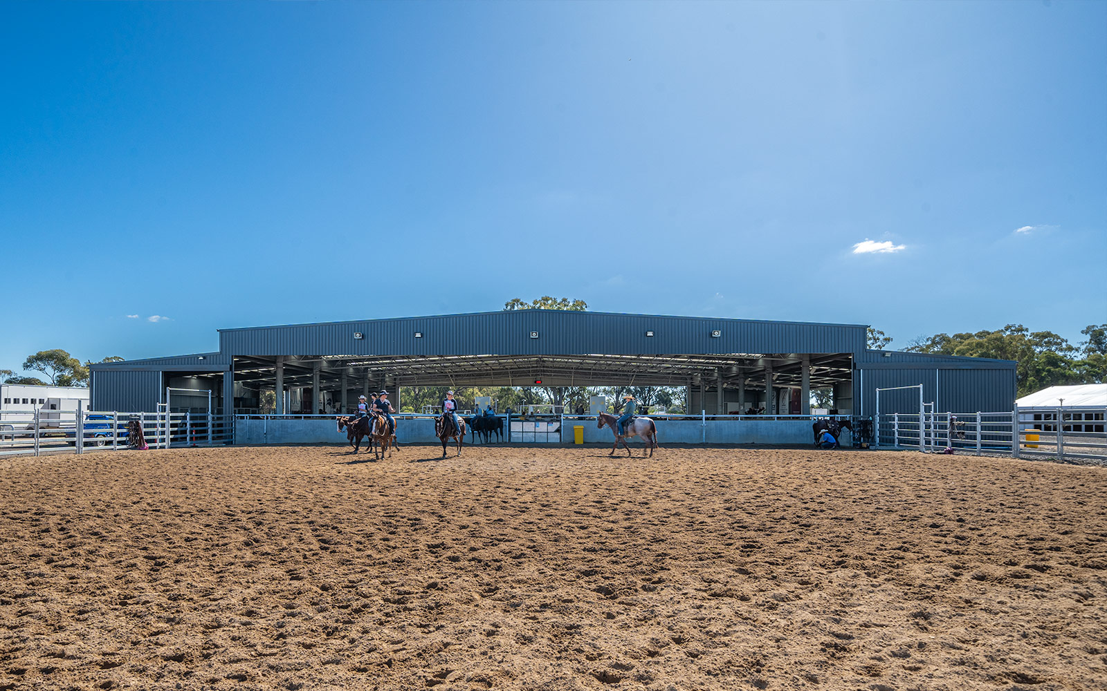 Leanne and Martin Moran horse arena