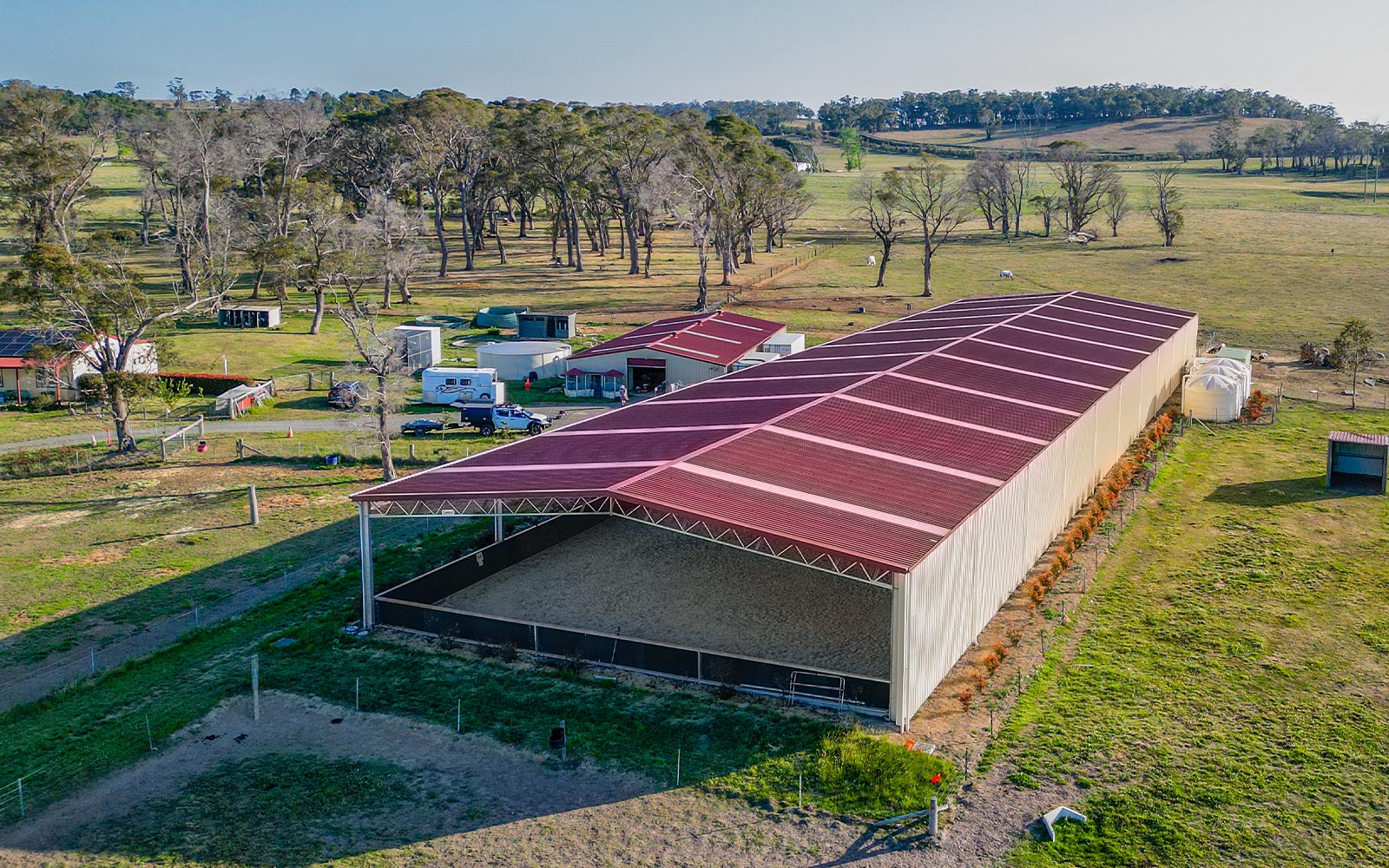 Indoor dressage arena