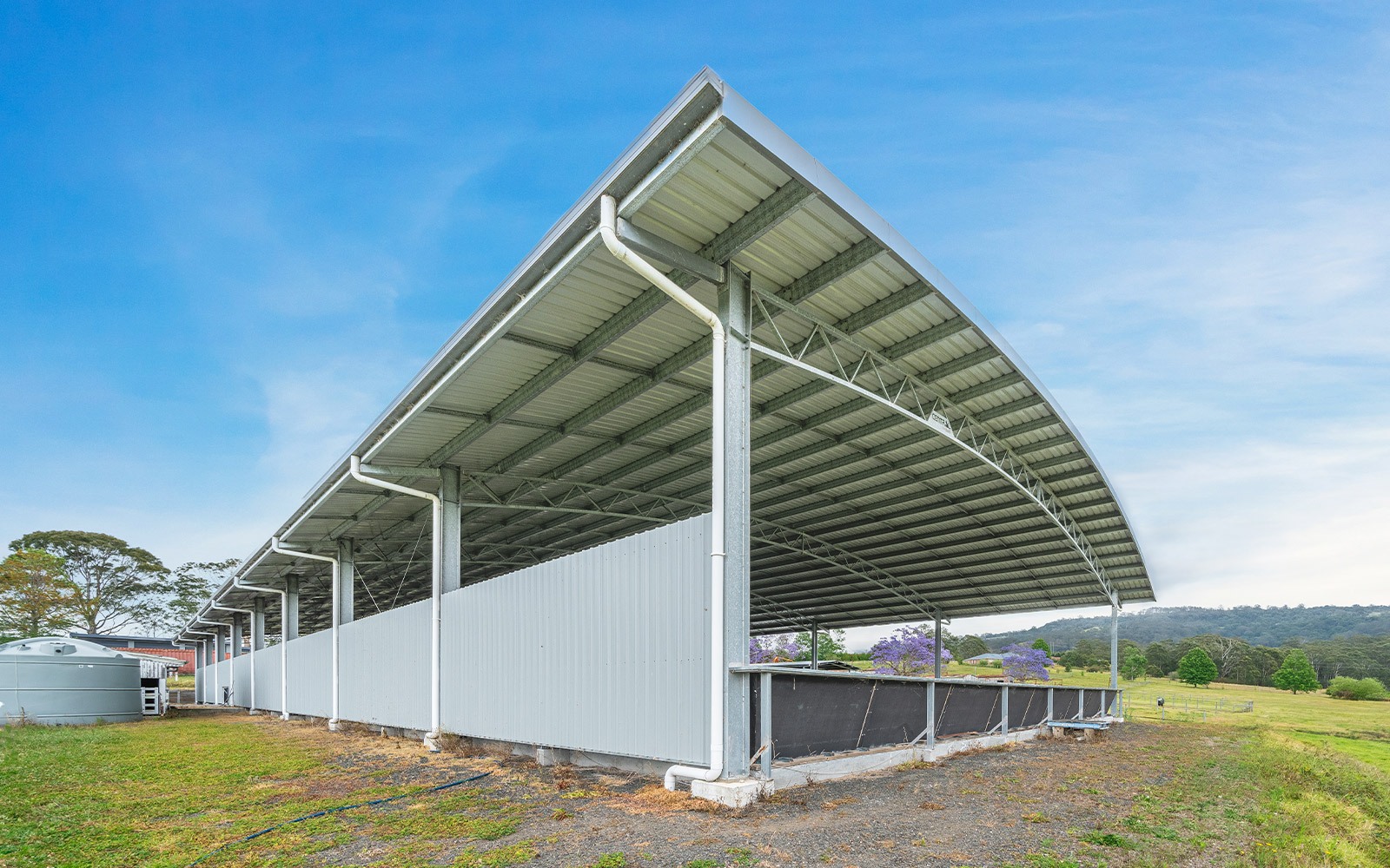 Peter and Pamela Bice roof arena cover shed