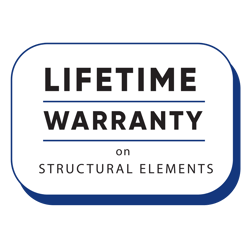 Lifetime warranty on structural elements