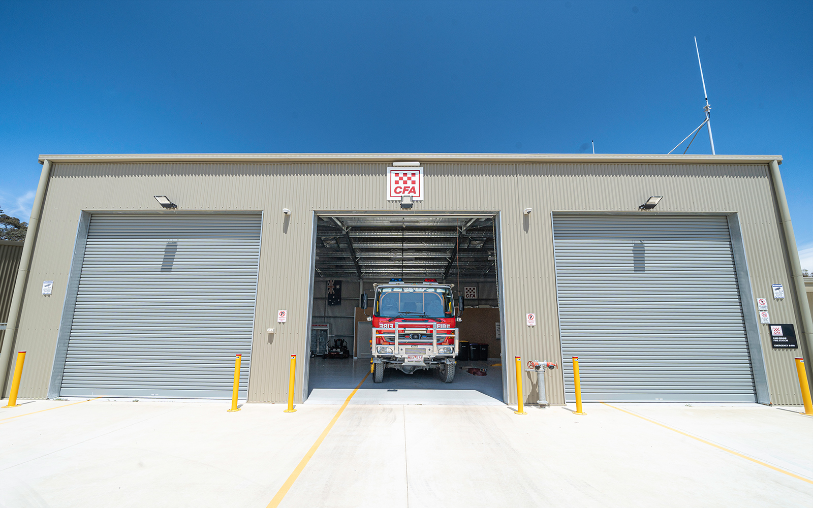 Carlsruhe CFA industrial emergency shed