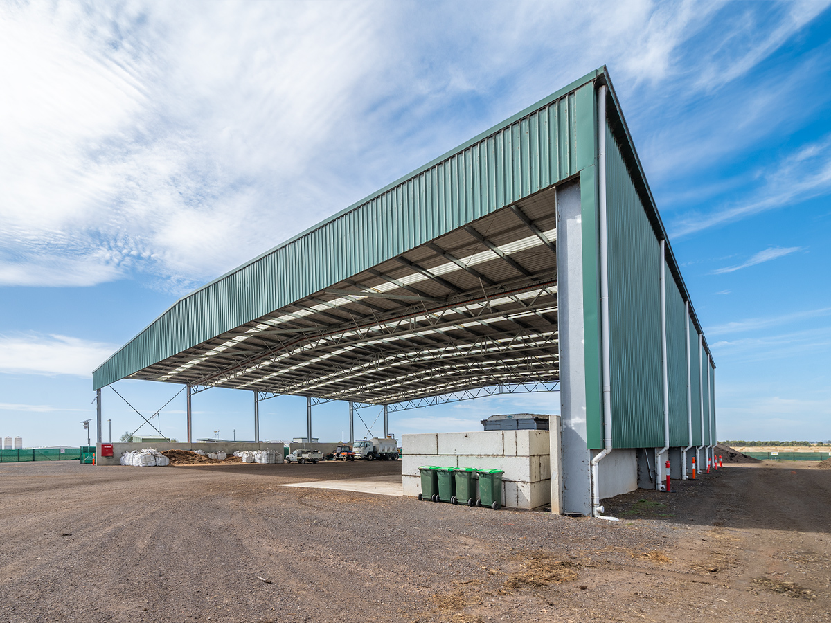 Geelong Council bulk storage shed