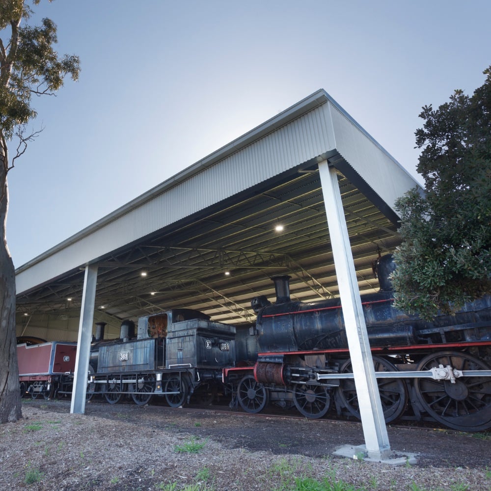 Industrial storage shed