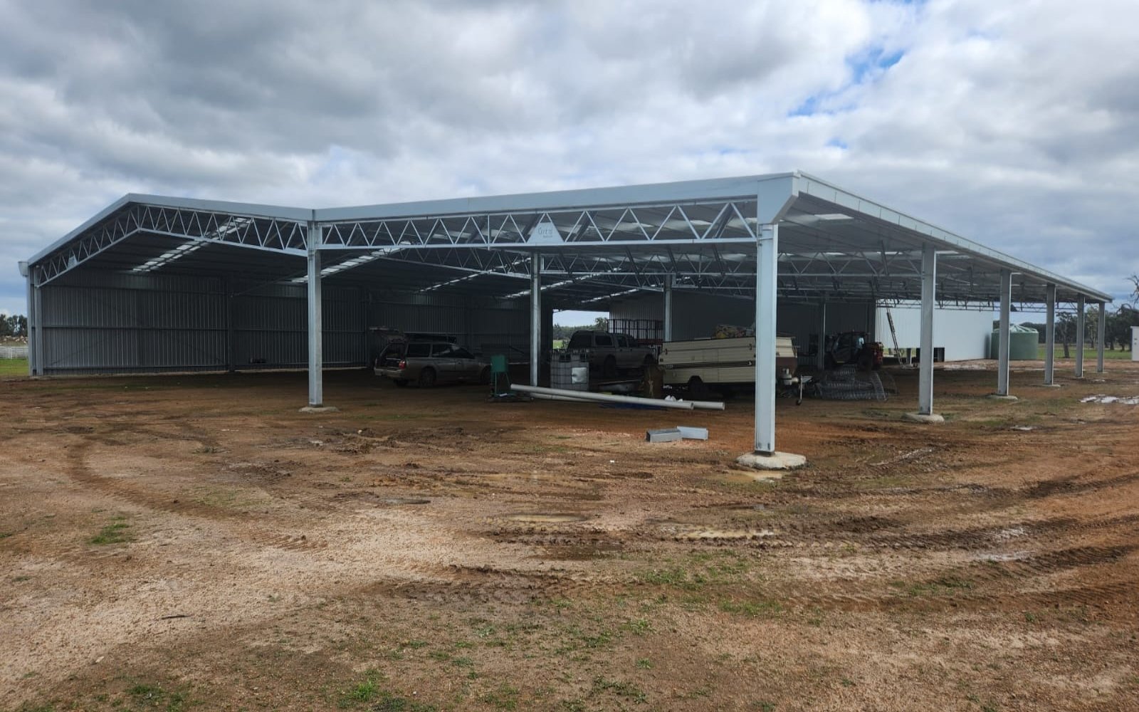 Andrew Whale shearing shed and yard cover