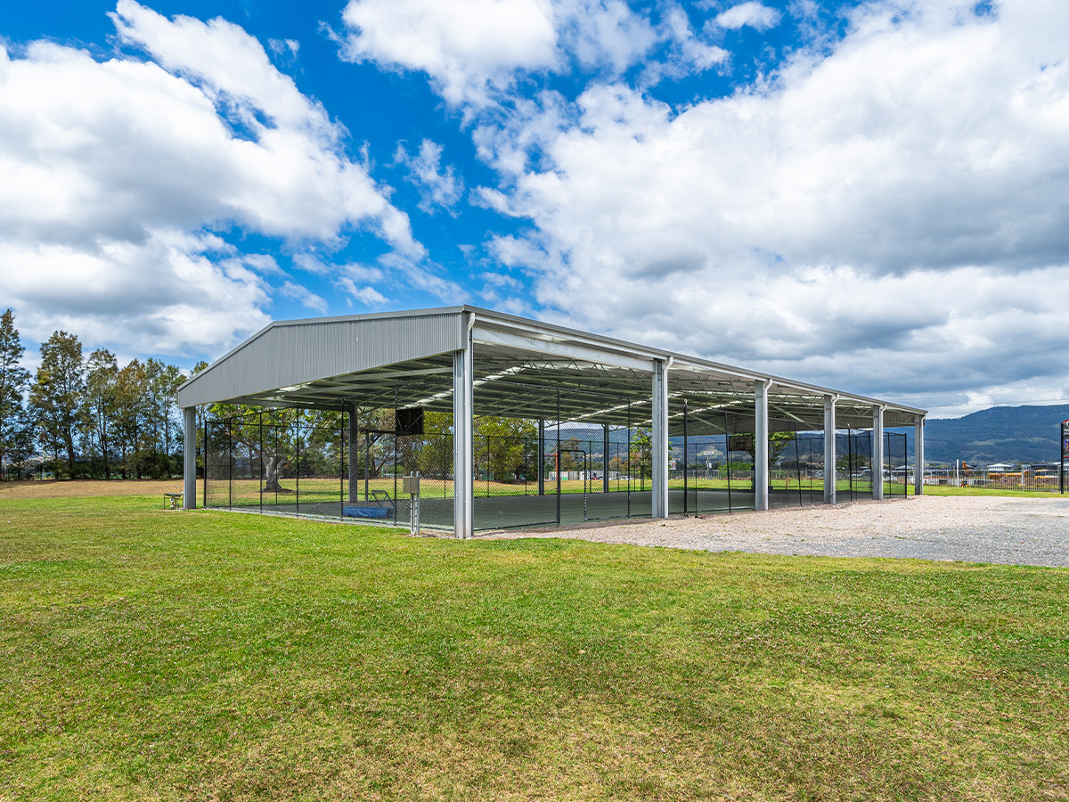 Calderwood Christian School ball court cover