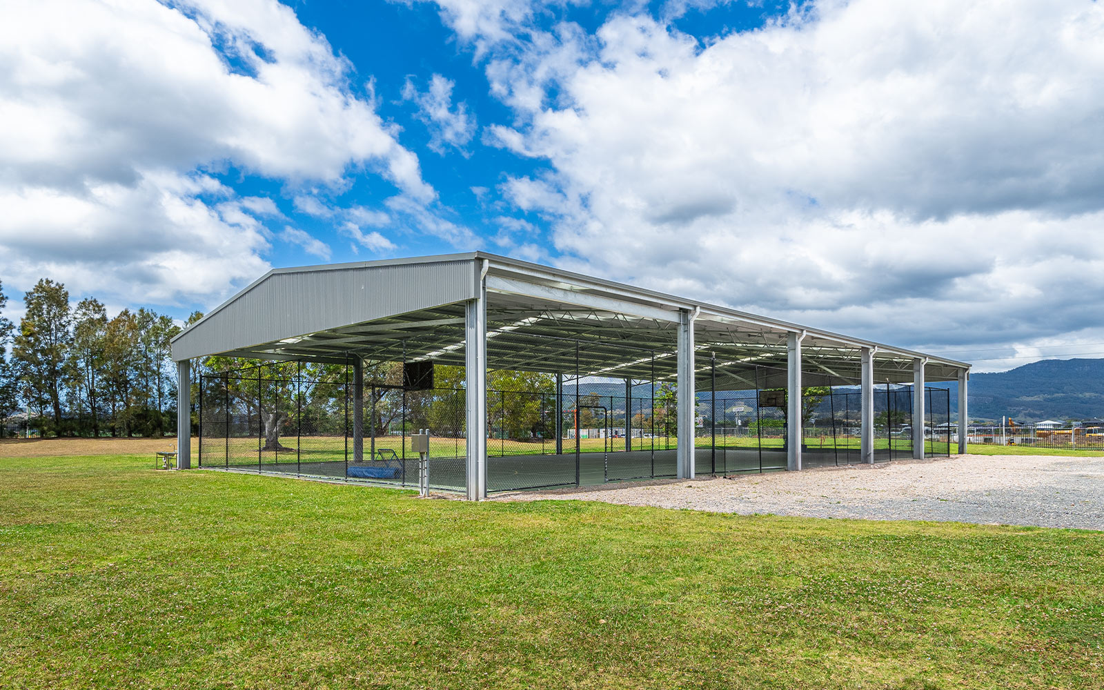 Calderwood Christian School ball court cover