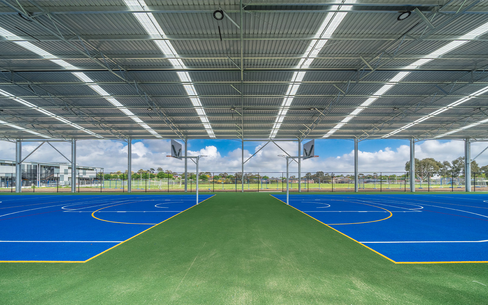 Cranbourne East Secondary School recreational ball court cover