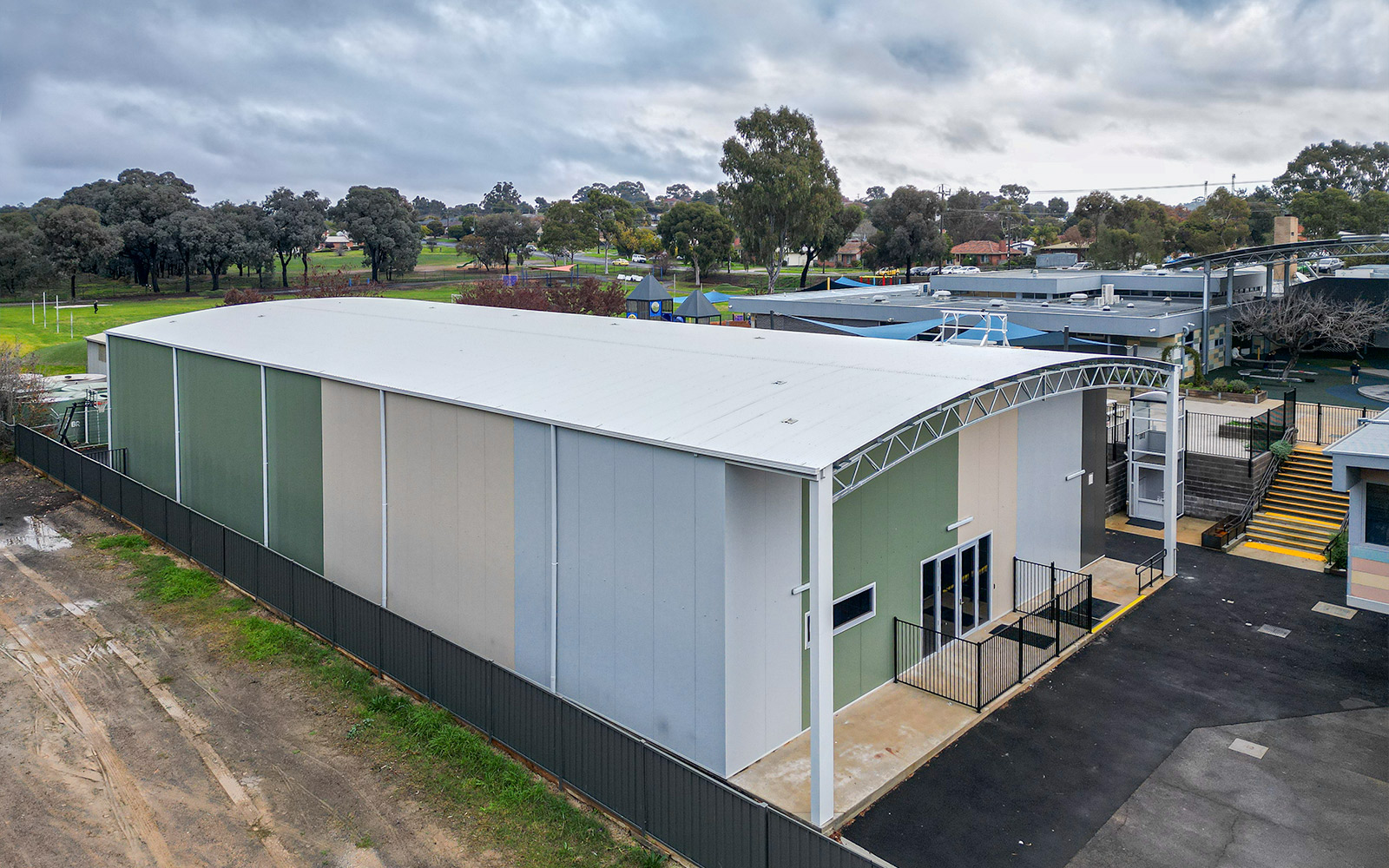 Kalianna School assembly area cover shed