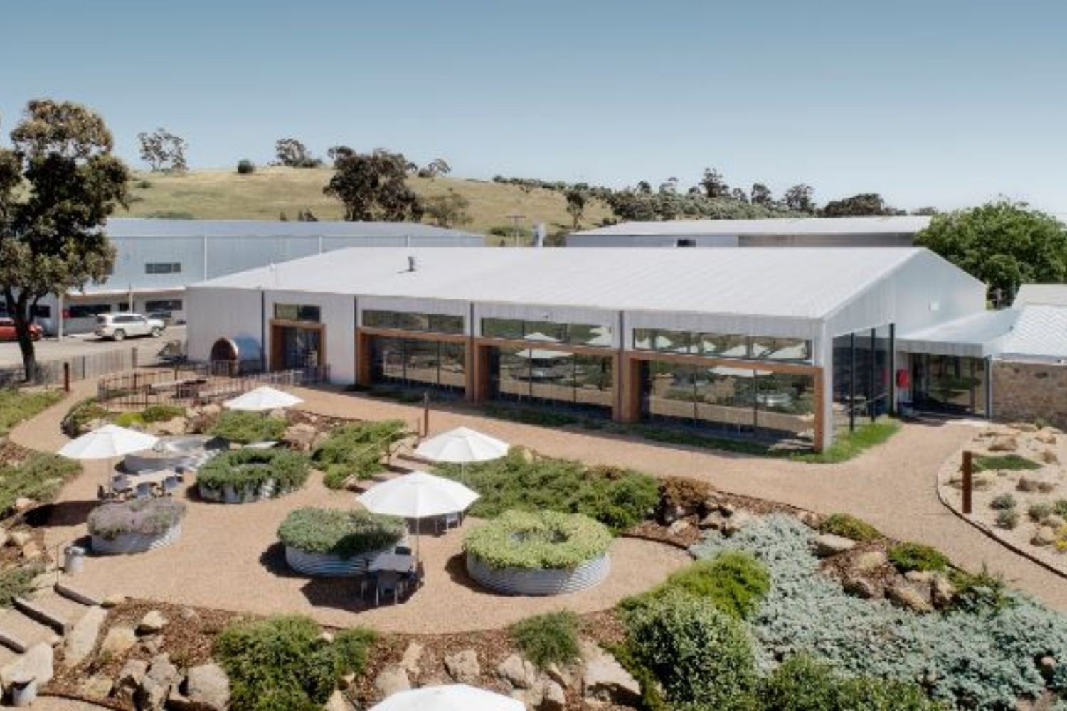 Fowles Wine tasting and brewery shed 