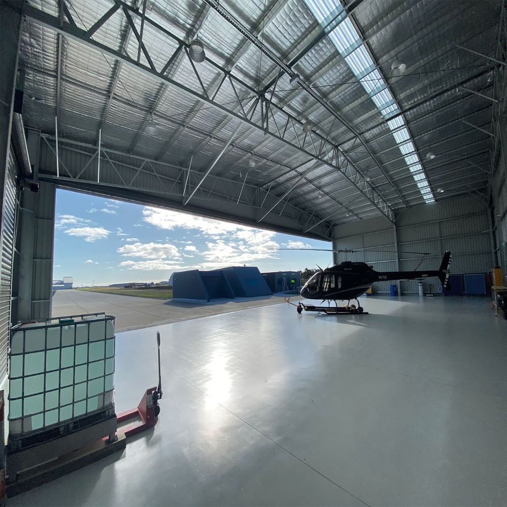 Helicopter hangar