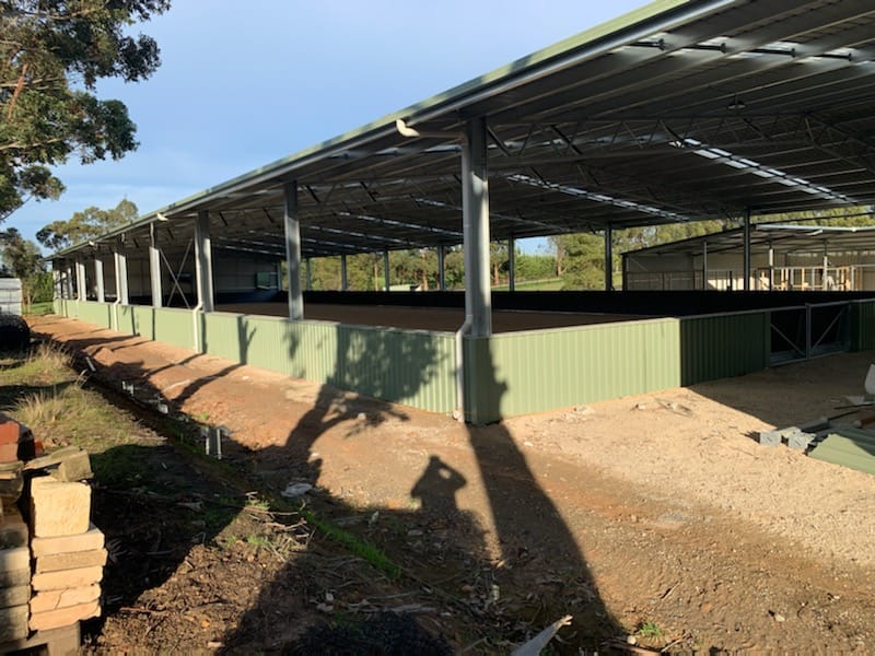 Natalie Frew combined indoor arena and stable complex