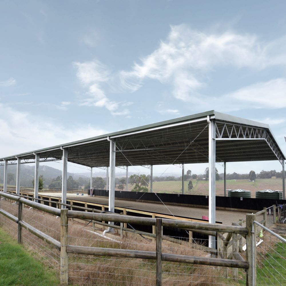 Indoor dressage arena