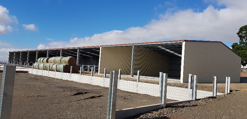 Ken and Anne Greenwood combined indoor arena and stable complex