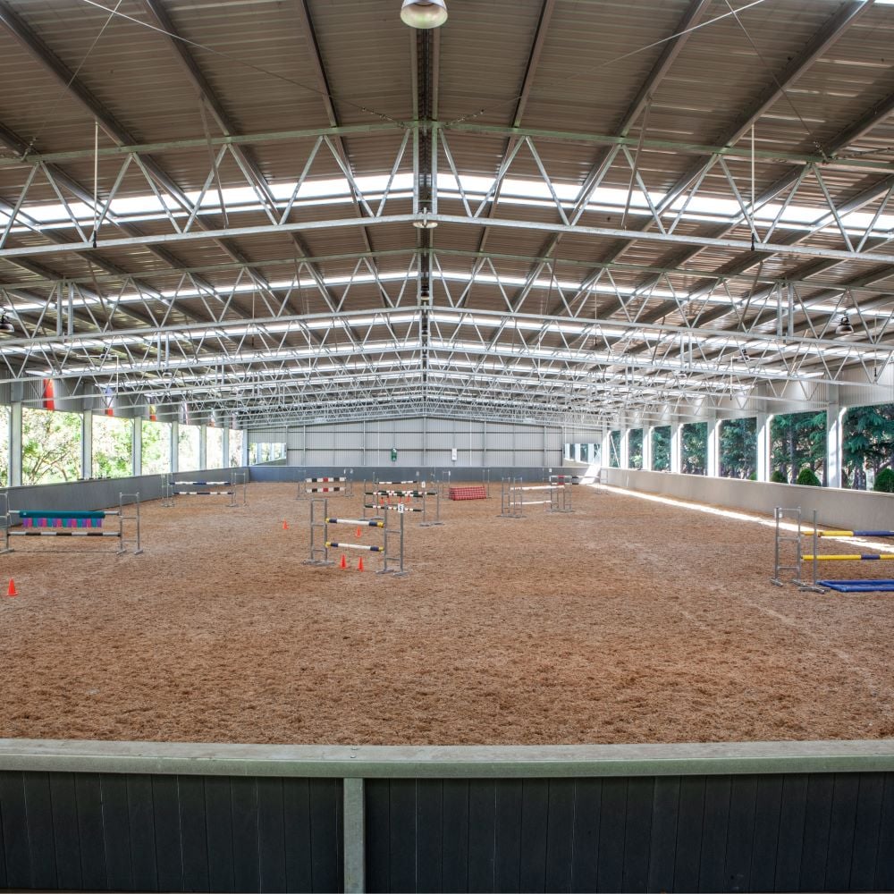 Indoor jumping arena
