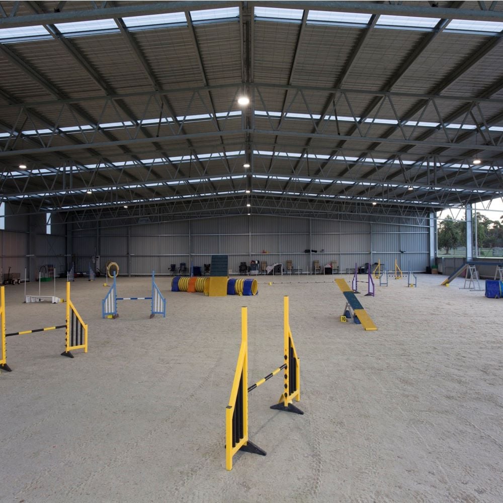 Indoor jumping arena